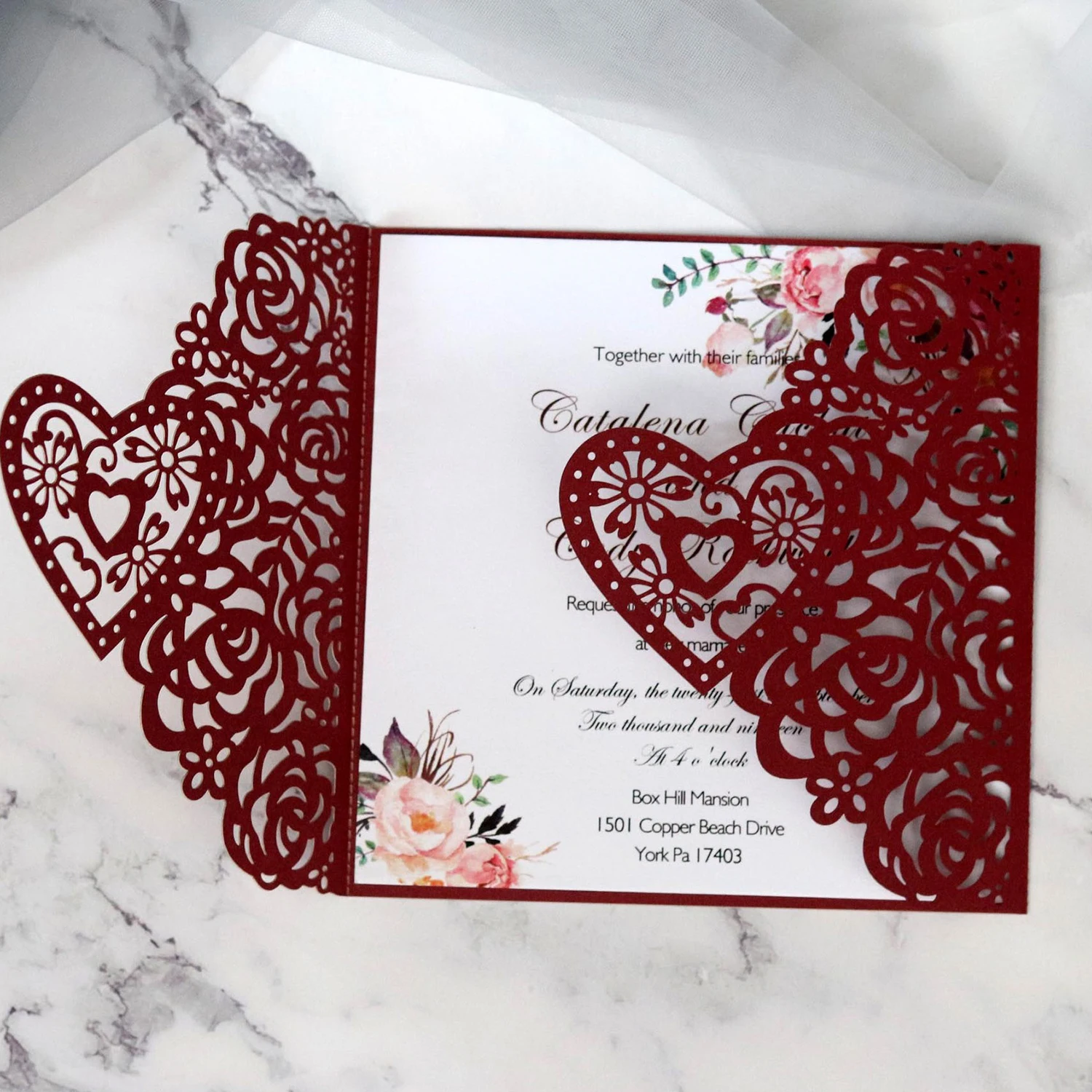 10 шт. лазерные Пригласительные открытки с жемчугом | Дом и сад