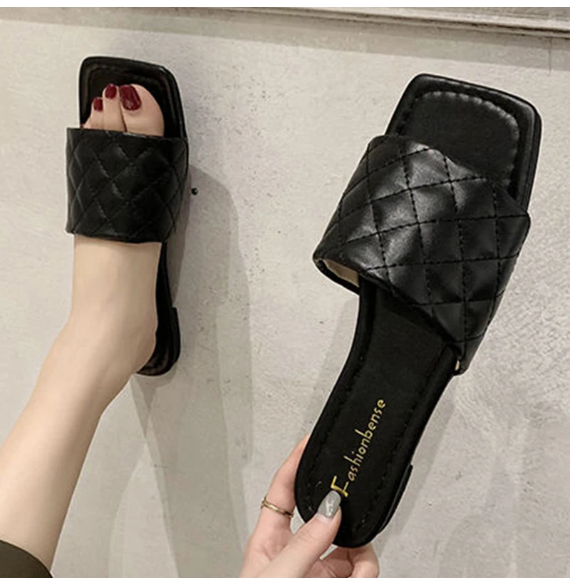 2020 г. женские шлепанцы новые на плоской подошве плетеные кожаные повседневные