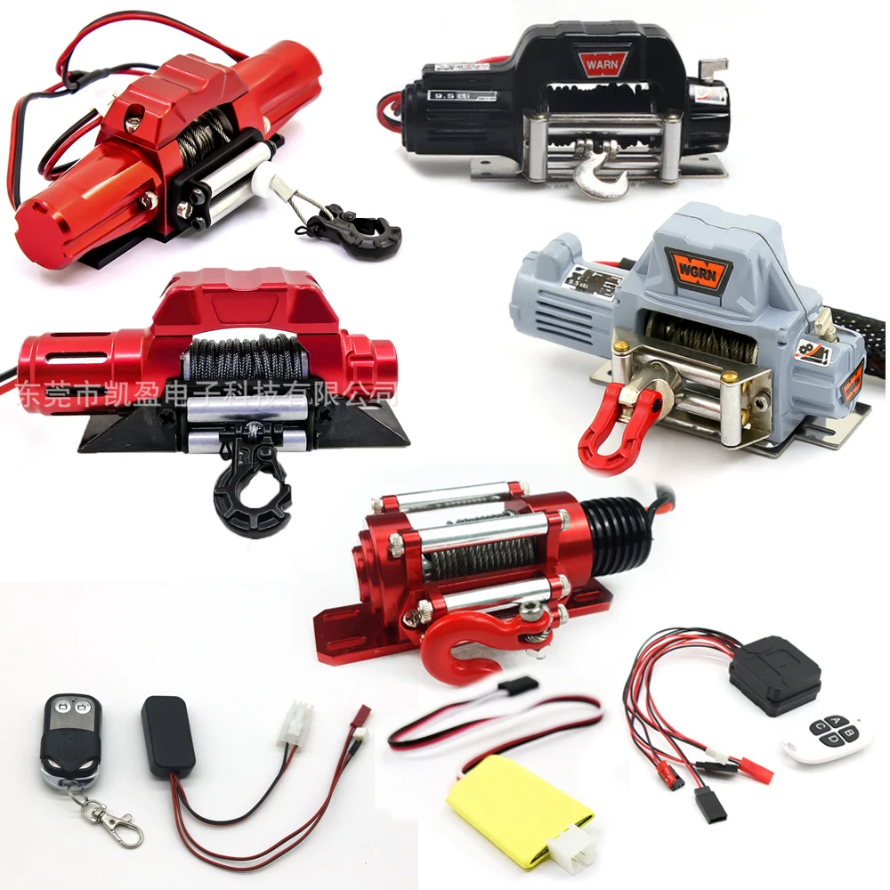 

RC Car Winch and Control for 1/10 RC Crawler Car Axial SCX10 TRX4 TAMIYA CC01 MST CFX