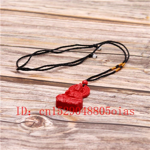 Ожерелье с подвеской Guanyin китайские натуральные красные подвески буддизм амулет