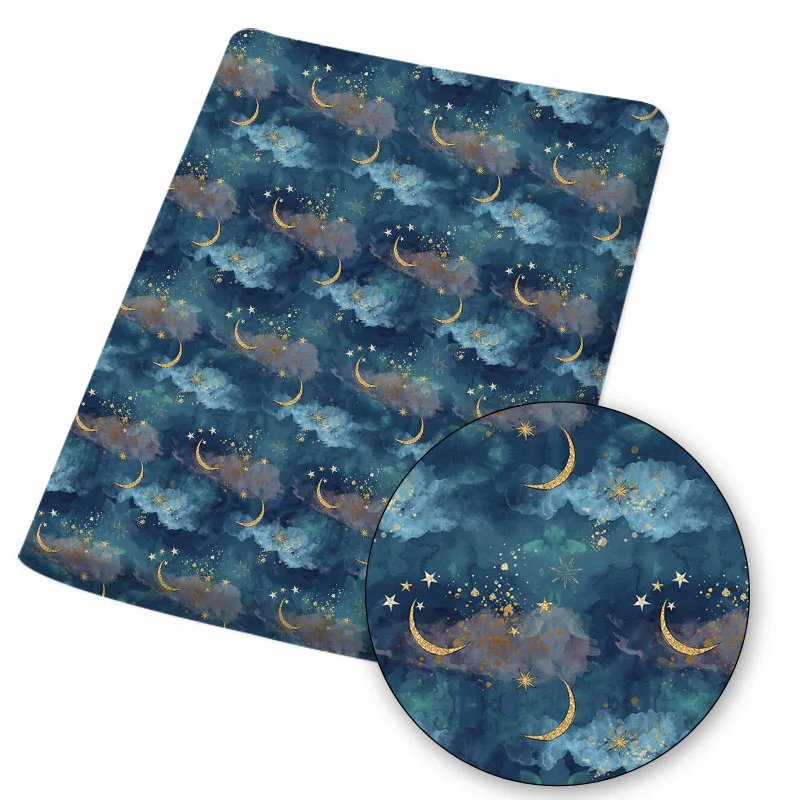 Полиэфир хлопчатобумажной ткани с верхом из рисунком аниме перо облако лист для