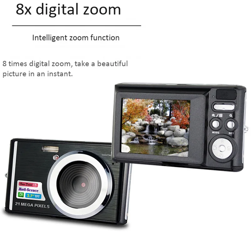 Цифровая камера 2.7HD экран 21MP 8X Антивибрационная видеокамера | Электроника