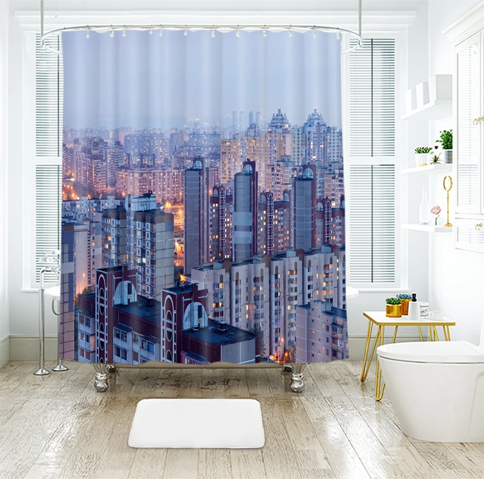 3d занавески для душа в европейском стиле и с морской тематикой водонепроницаемые