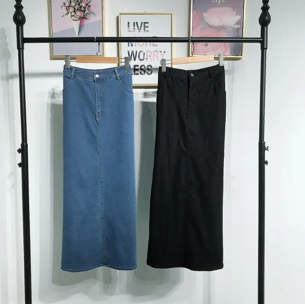 Фото Women's Jeans Long Skirt Faldas Mujer Moda Bottoms Bodycon Pencil High Waist Ramadan Jupe Longue Femme Spodnica Islamic Baju Women's Jeans Long Skirt Faldas Mujer Moda Bottoms Bodycon Pencil High Waist Ramadan Jupe Longue Femme Spodnica Islamic Baju
