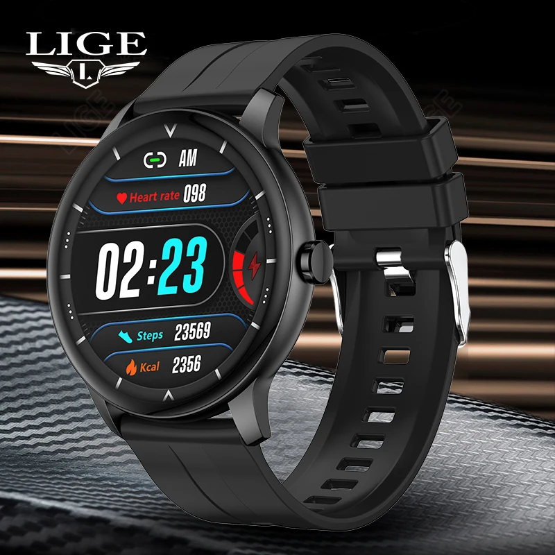 

LIGE Men Smart watch Bluetooth Call Full Touch Sports Fitness Tracker Electronics Smart Clock Ladies Smartwatch For Android IOS