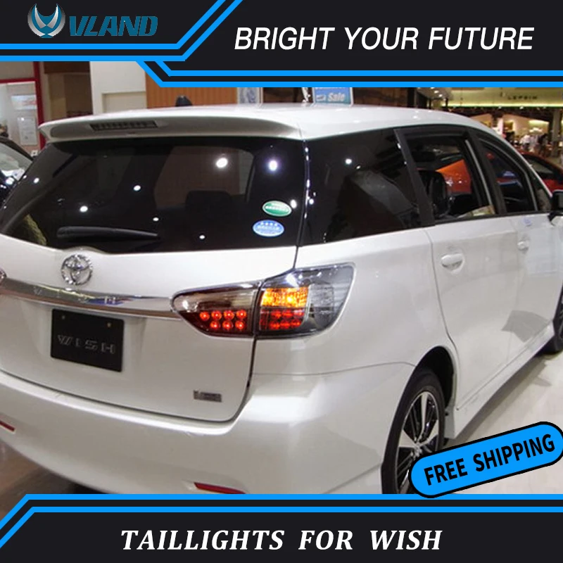 Задний фонарь для Toyota WISH Tail светильник s 2009-2015 DRL + обратный парковый сигнальный |