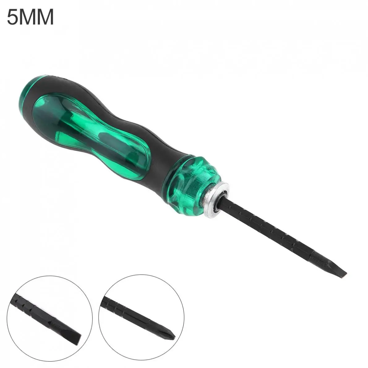 Зеленая 5 дюймовая телескопическая храповая отвертка для ремонта бытовой ручной