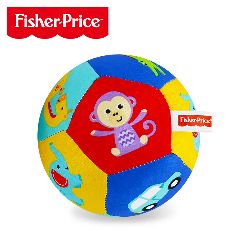 F0855 Fisher Price детская игрушка со звуком погремушка детский когнитивный шар мягкий плюшевый мобильный игрушка детский фитнес-мяч игрушка 0-12 месяцев - Цвет: F0855