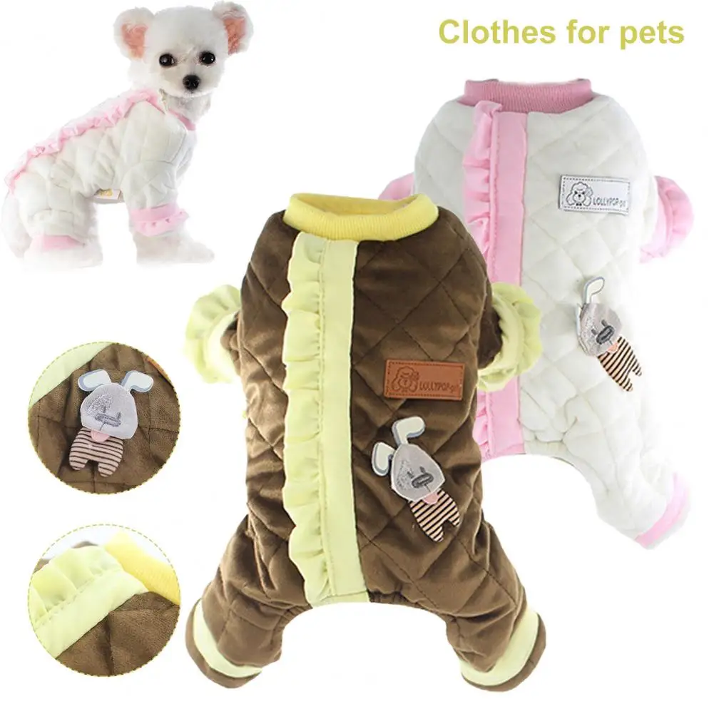 Женский комбинезон с круглым вырезом удобный Bichon утепленная одежда для домашних