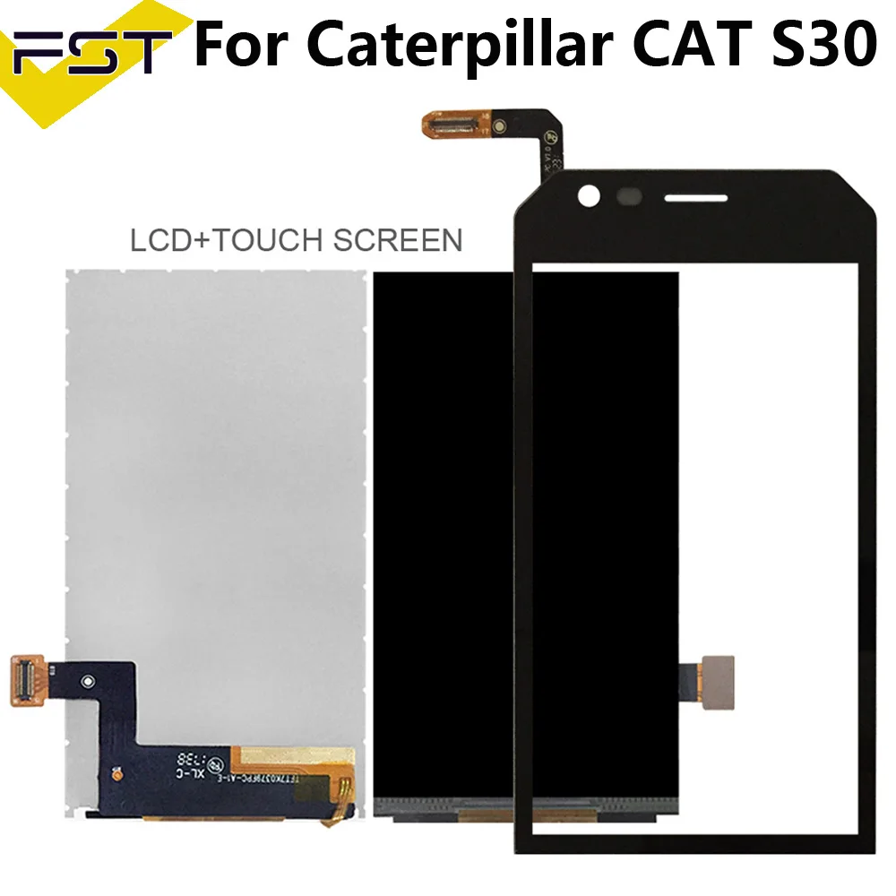 4 5 ''черный для гусеницы CAT S30 ЖК дисплей + сенсорный экран дигитайзер Cat LCD