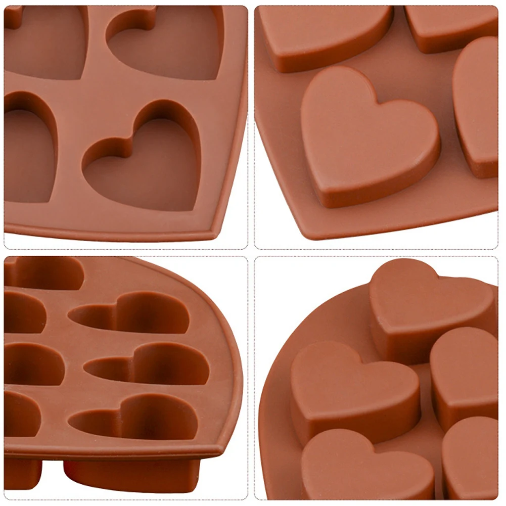 

10 Hole Silicone Heart Shaped Chocolate Cake Mold Heat Resistant Fondant Candy Pudding Baking Mold Diy Jelly Ice Cube Tray Maker