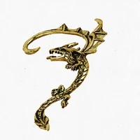vintage gothic punk rock wrap ear cuff earrings dragon statement clip on earrings for women men fashion jewelry oorbellen 1pcs