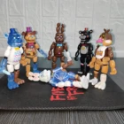 Новая искусственная аниме Декор игра Полуночный игрушечный медведь светодиодный светильник кой экшн-фигурка детские игрушки модель куклы ликси Чика подарочный пакет