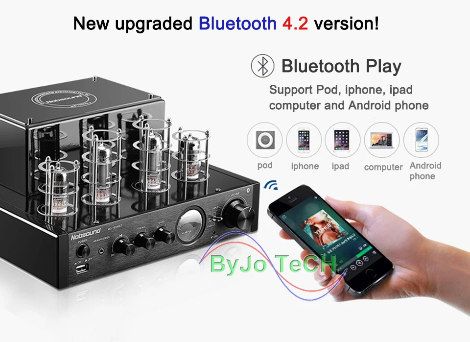 Ламповый усилитель Nobsound MS-10D MKIII 2 1 канальный вакуумный Bluetooth USB 110 В или 220