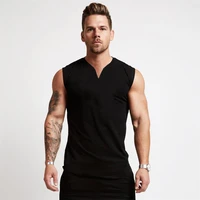 gym clothing v neck cotton bodybuilding tank top mens workout sleeveless shirt fitness sportswear running vests muscle singlets
