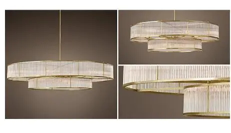American simple glass chandelier Nordic personality Villa living room lamp modern creative European round crystal lamps lighting | Освещение