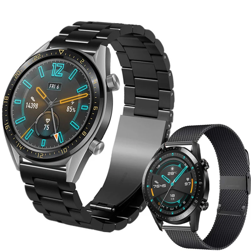 

Metal Strap For Huawei Watch GT/GT2 46MM Honor Magic 2 Smart Band Bracelet Stainless Straps For TicWatch Pro Wristband Correa