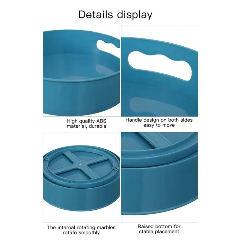 360 Rotating Tray Round Spice Storage Rack Turntable Kitchen Jar Holder Box Multipurpose Bathroom Organizer Tool |