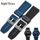 Ремешок резиновый для наручных часов 22 мм, браслет для дайвинга Ulysse Nardin AB201012 Navitimer Avenger