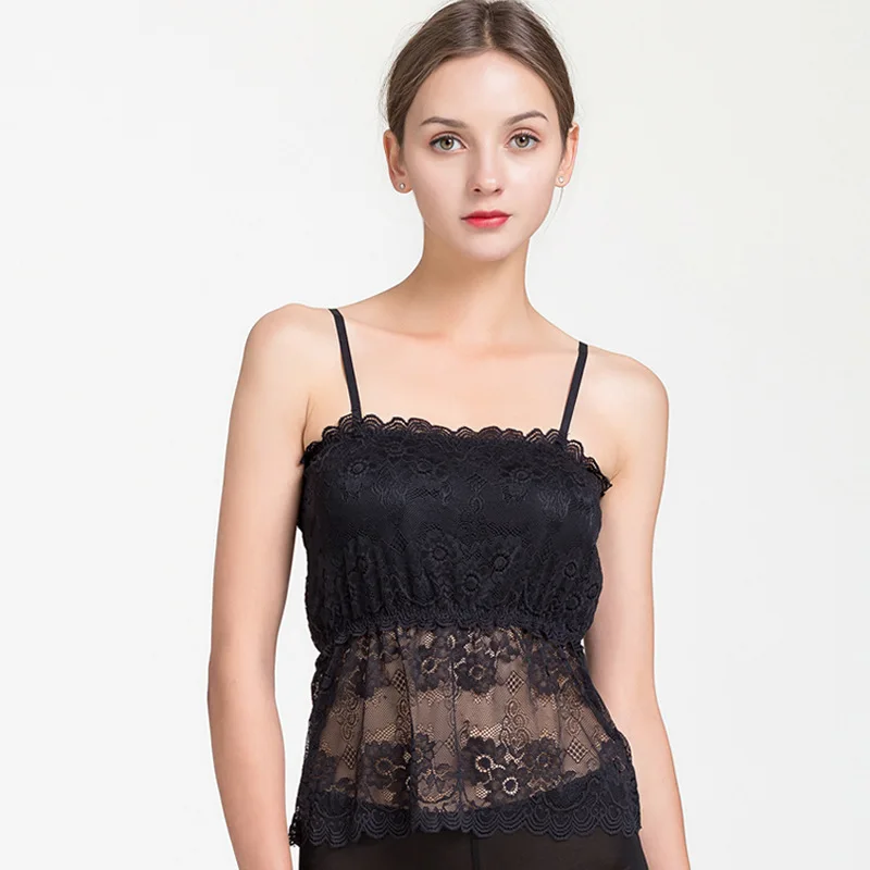 100% шелк женские топы без пятки кружевной пояс грудь слинг нижнее белье женское с