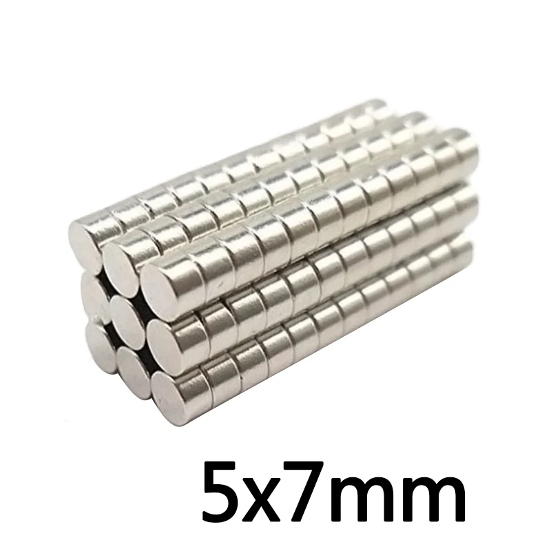 Неодимовый супермощный магнит 5x7 мм 5x6 20/50/100 шт.|Магнитные материалы| |