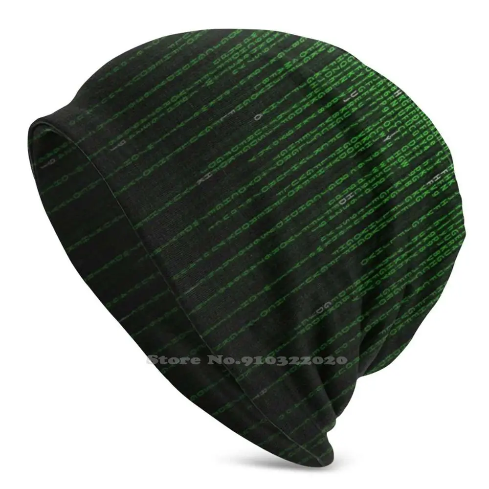 

Matrix Mini Skirt 3d Print Cap Fashion Outdoor Beanie Matrix Code Software Engineers Green