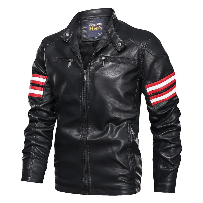 

KIMSERE мужские кожаные байкерские куртки модная куртка из искусственной кожи мотоциклетная куртка, верхняя одежда для мужчин Джинсовая Верхн...