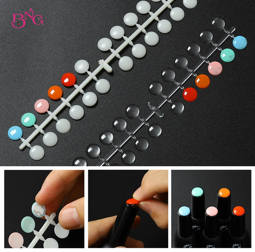120 шт Nail Art палитра лаков для ногтей в горошек на плоской подошве Маникюр палетки