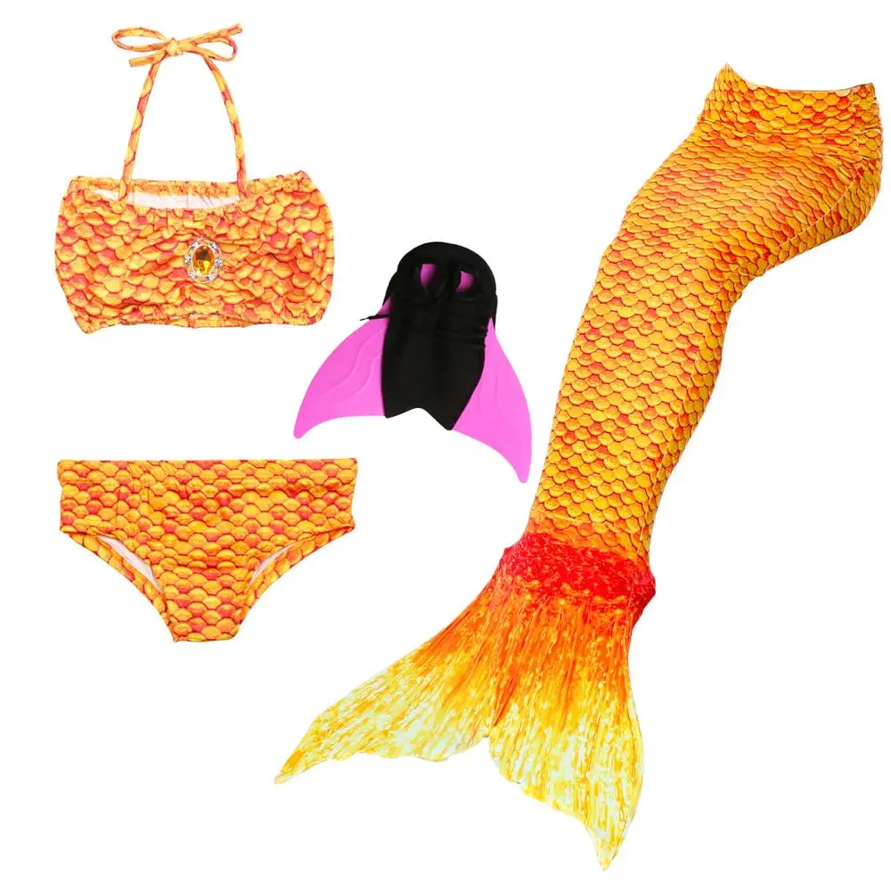 Женский Детский костюм Русалочки Ариэль купальный с хвостом моноласт для