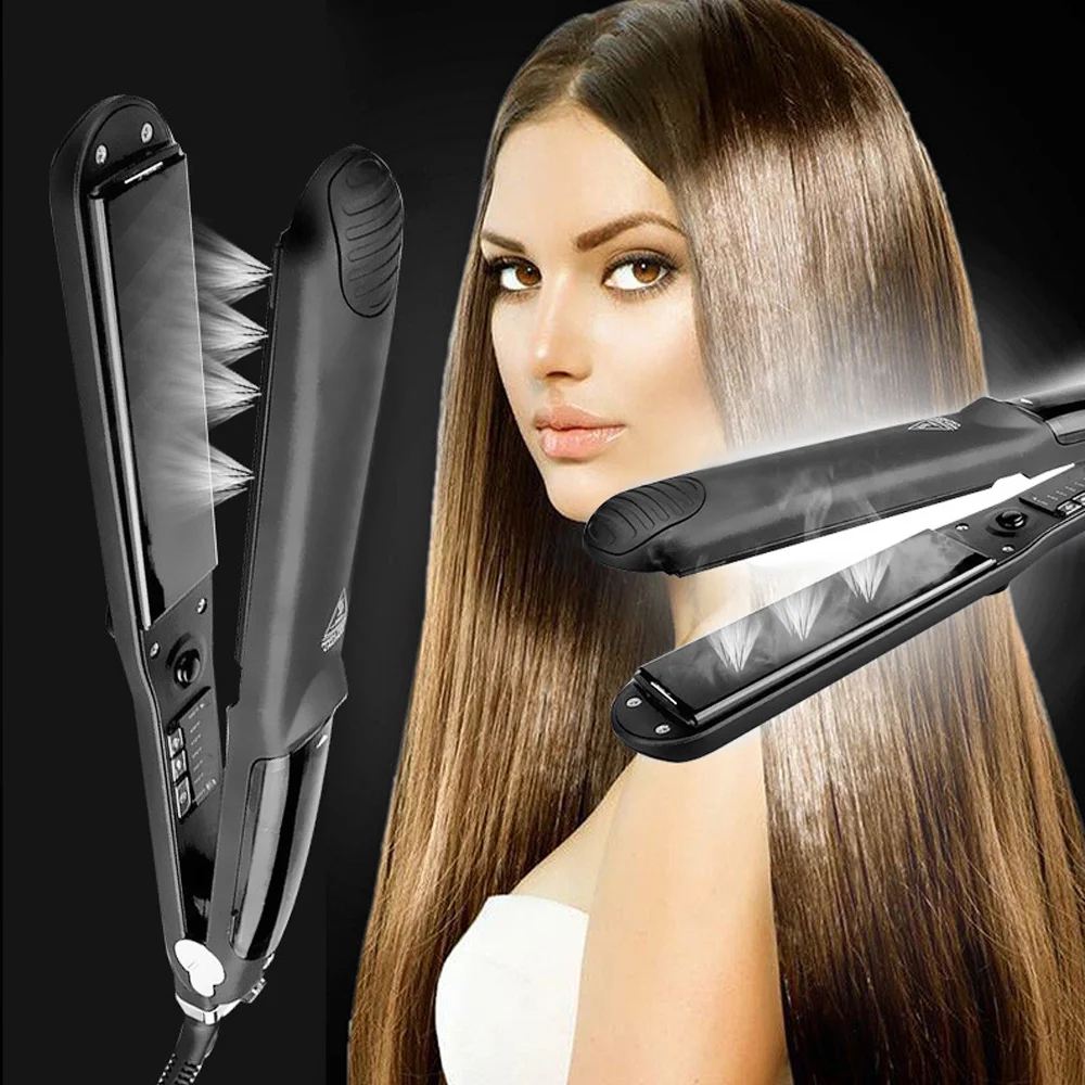 

Ceramic Steam Hair Straightener Does Not Hurt Hair Curler Curling And Straightening Dual Purpose Salon Hairdressing Tool
