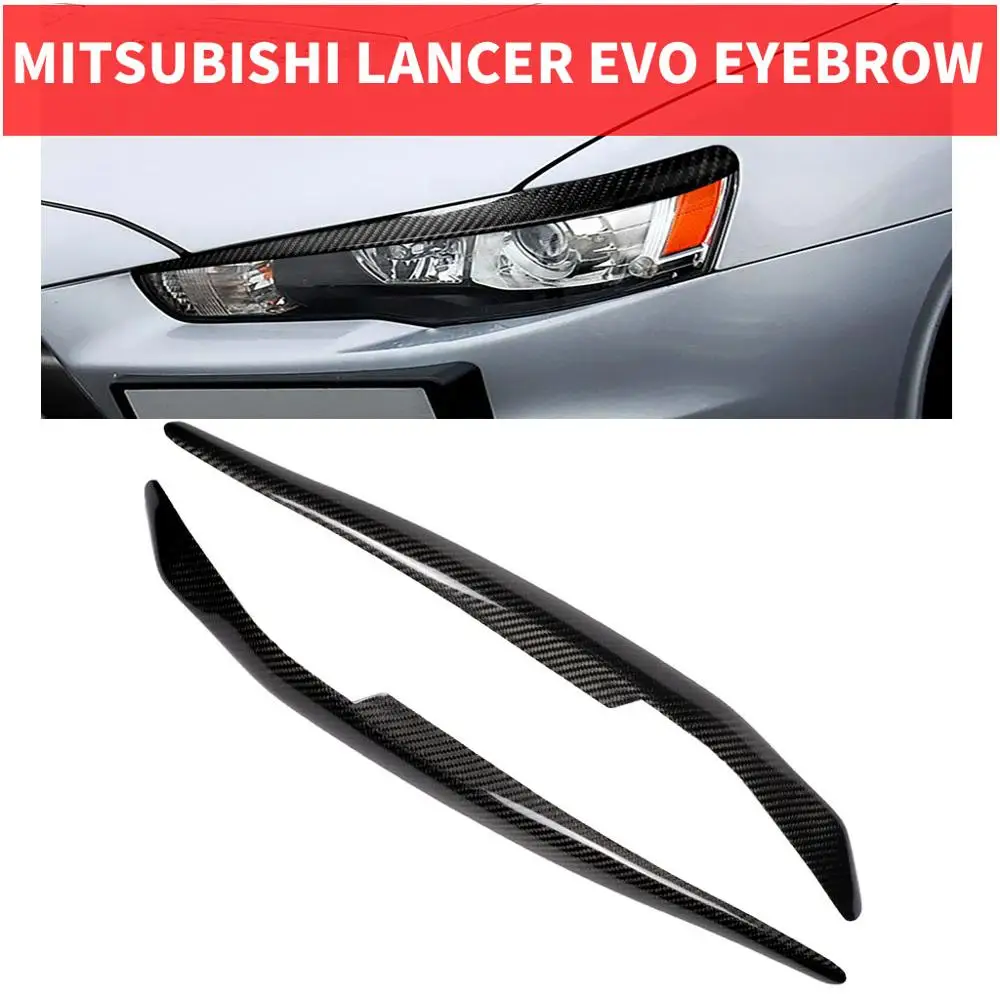 2 шт. автомобильный Стайлинг Настоящее углеродное волокно фары для бровей Веки