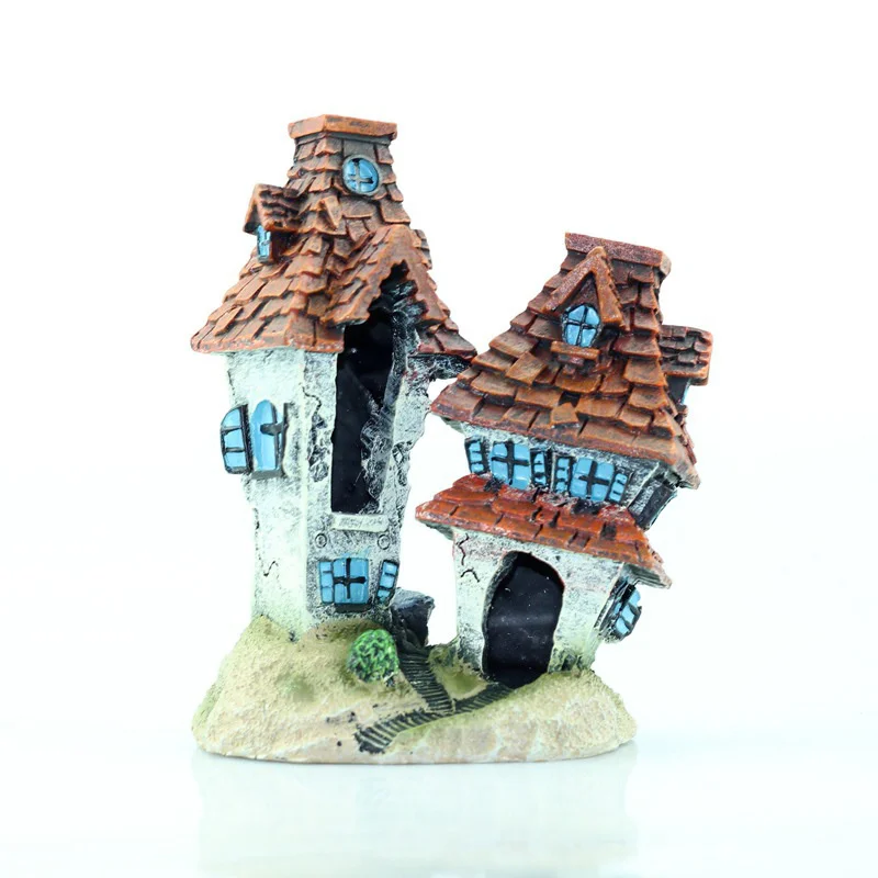 Украшение для аквариума маленький дом искусственный резервуар рыбы укрытие рыб