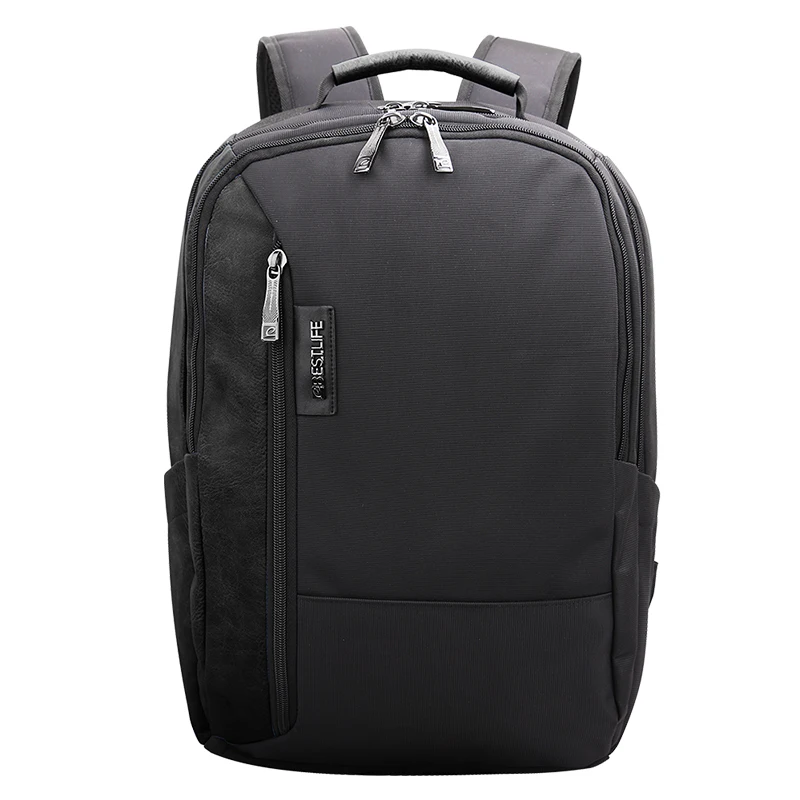 BB-3334BK BESTLIFE, новинка, модная мужская сумка для ноутбука 15,", мягкая задняя Водонепроницаемая школьная сумка с молнией для мужчин - Цвет: BB-3334BK