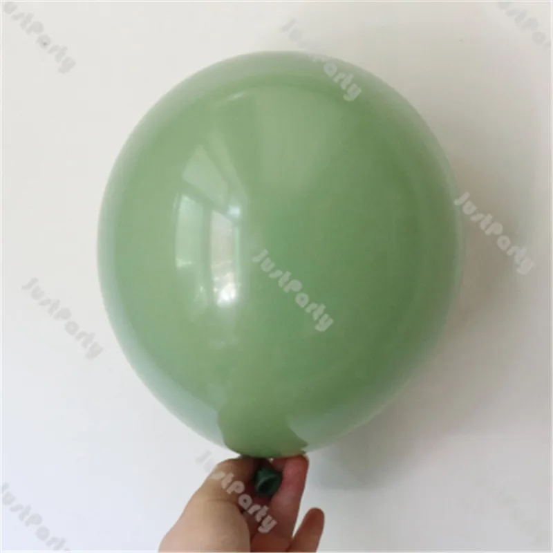 Guirnalda de globos de caf&eacute; verde polvoriento, decoraci&oacute;n de boda, Kit de arco de globos de arena blanca y dorada cromada, Decoraci&oacute;n de cumplea&ntilde;os para Baby Shower-3