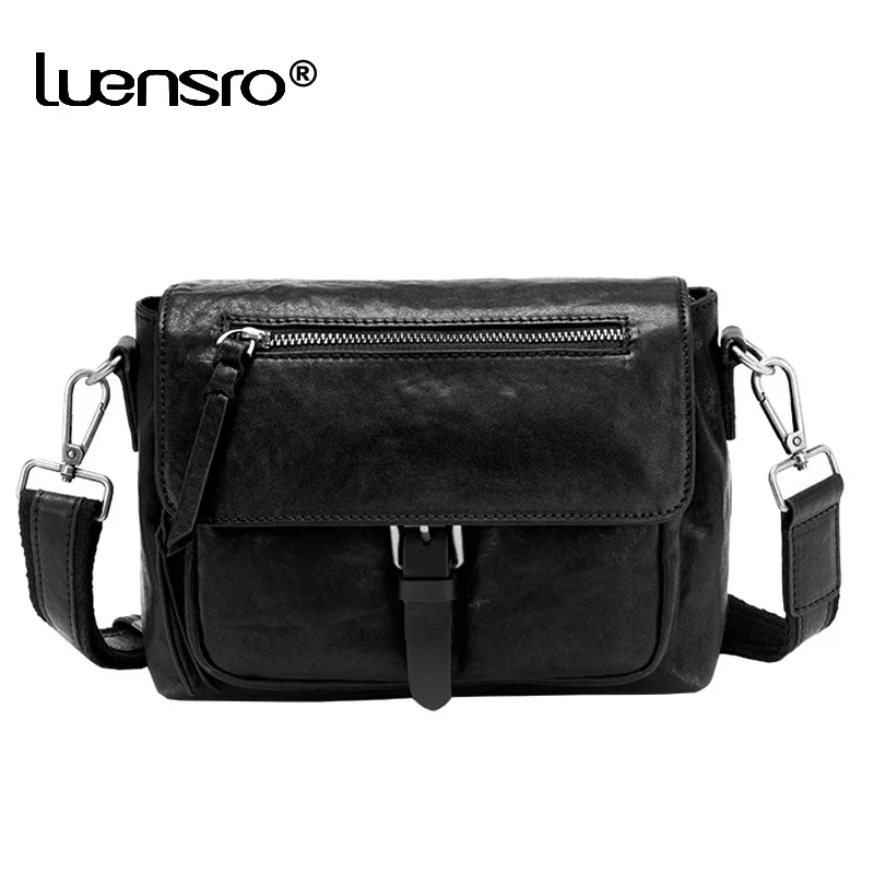 Сумка-мессенджер мужская из воловьей кожи растительного дубления саквояж