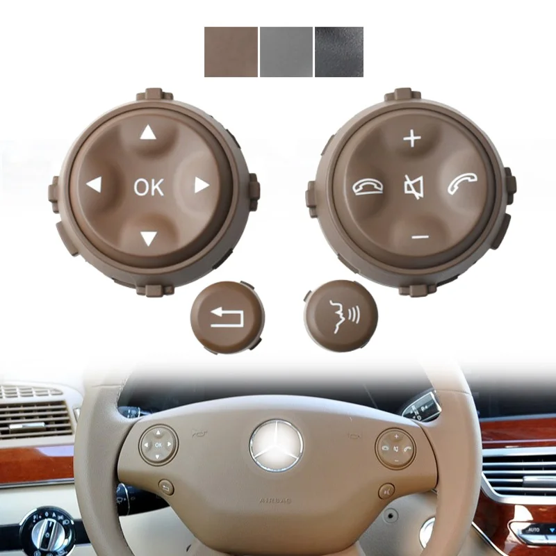 

Car Steering Wheel Multi-function Push Buttons Keys Repair Kit For Mercedes Benz S CLASS 221 S280 S300 S350 S400 S600 2006-2009