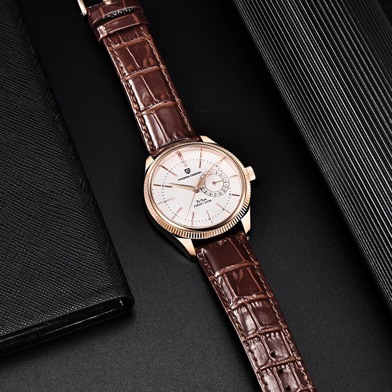 PAGANI DESIGN Leather Men's Watch Top Brand Stainless Steel Waterproof Sports Chronograph New Quartz Watches Relogio Masculino