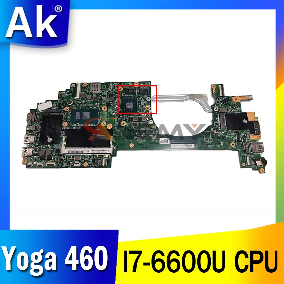 

For Lenovo Thinkpad P40 Yoga 460 Laptop Motherboard With SR2F1 I7-6600U CPU FRU 01AW419 01HY678 448.05106.0031