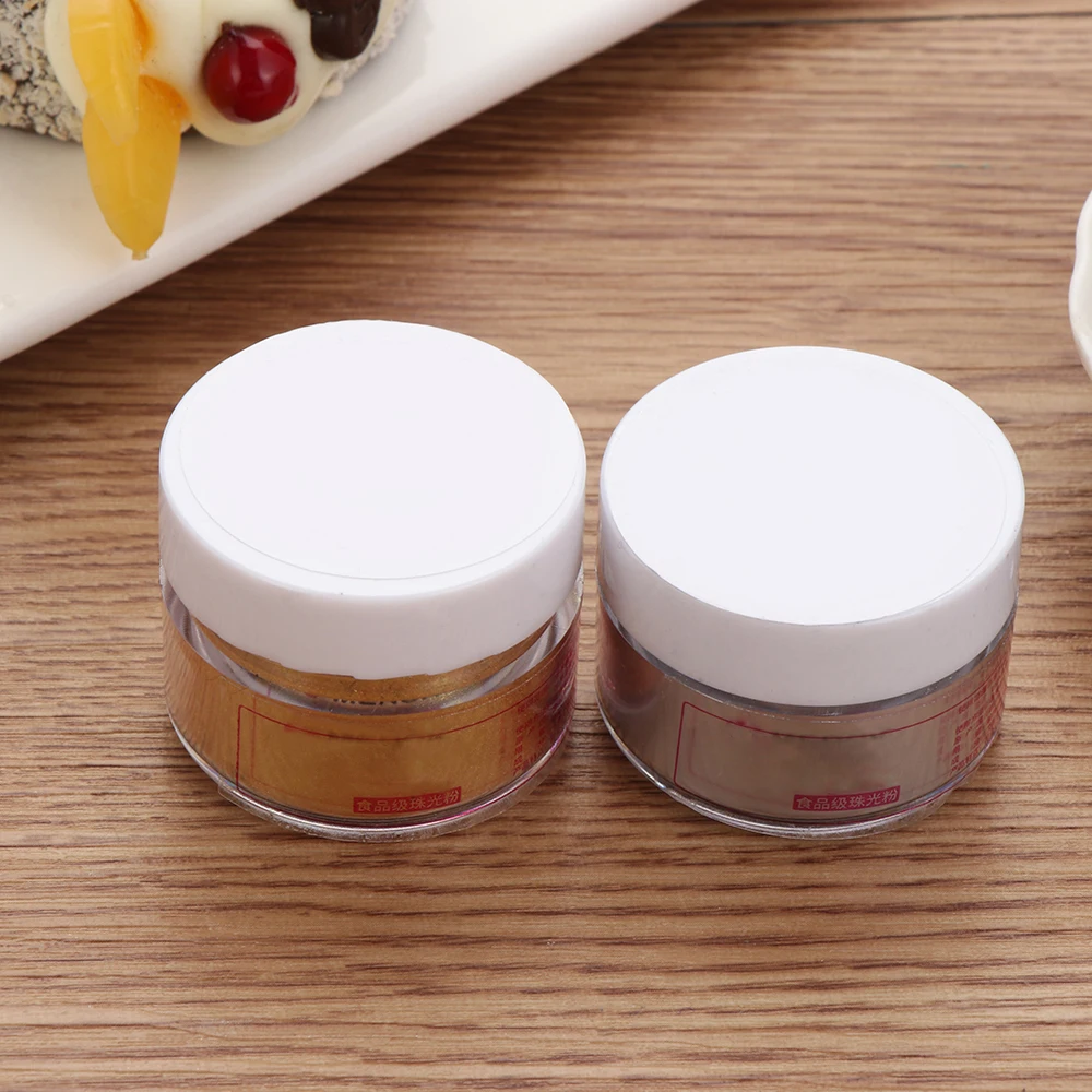 Лидер продаж 1 банка/5 г съедобное украшение торта блестящий золотой серебряный