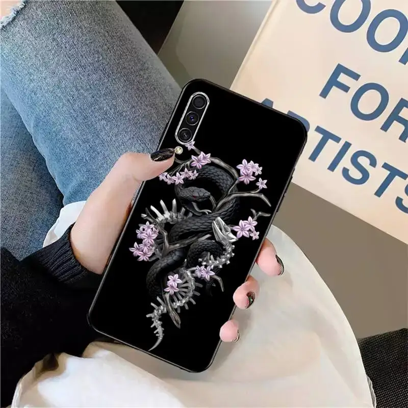 

Hand Snake flower aesthetics Phone Case For Samsung galaxy S 9 10 20 A 10 21 30 31 40 50 51 71 s note 20 j 4 2018 plus