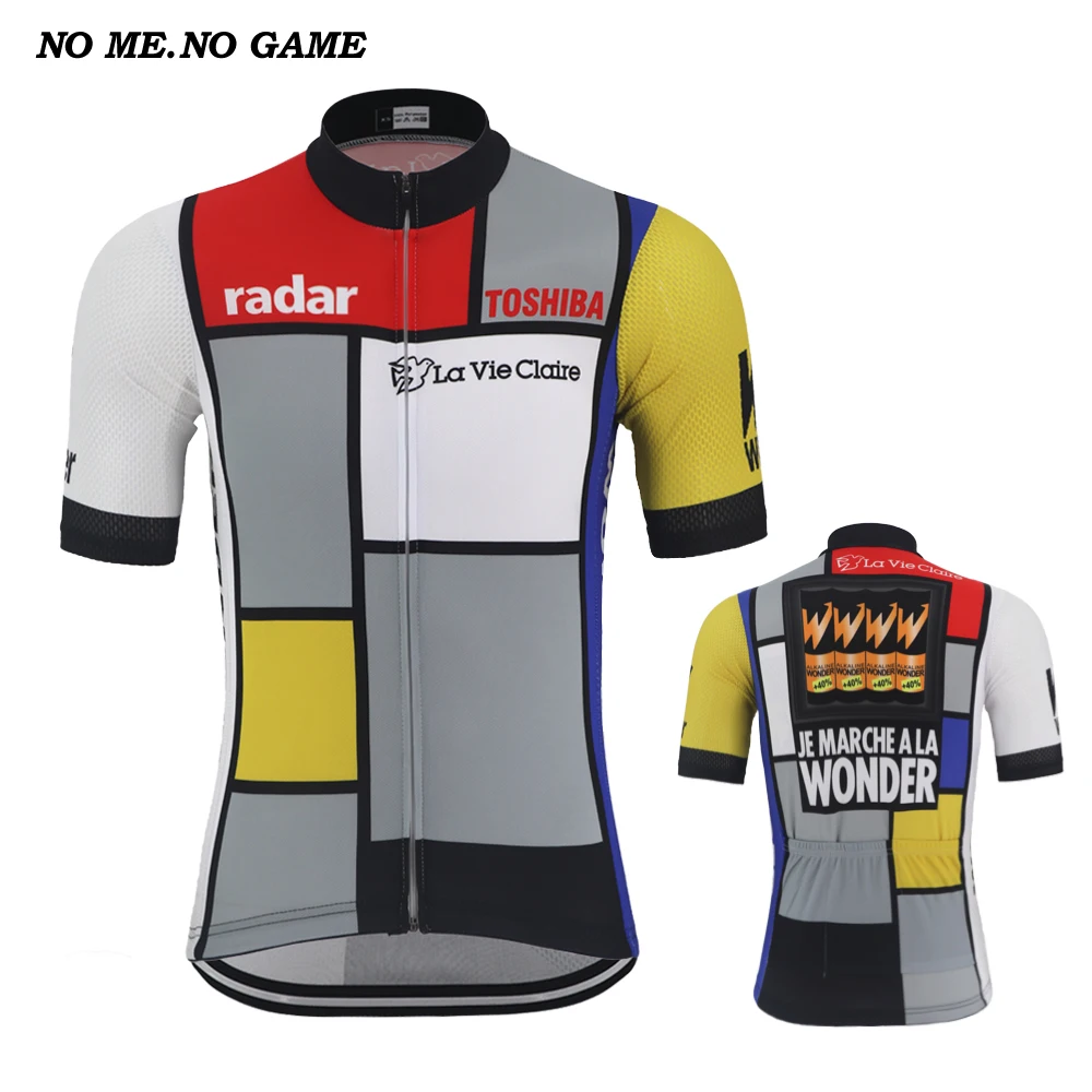 Summer hot Men's Classic Best La Vie Claire Retro Cycling Jersey Wonder Bicycle Clothes Road Mountain Bike Wear Wholesalers | Спорт и