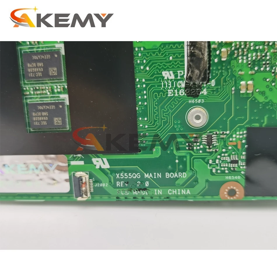 AKEMY X555QG Laptop Motherboard For ASUS X555BP Original Mainboard 8GB