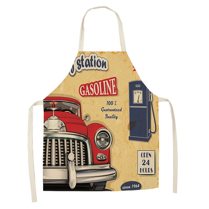 

Retro car airplane pattern Apron for hairdresser aprons for women goods for home kitchen customizable apron House cleaning apron