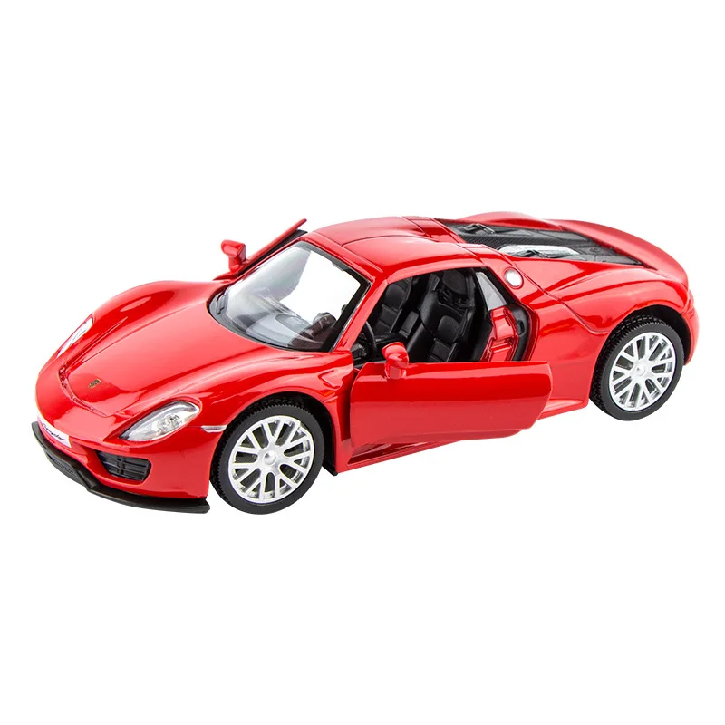 

1/36 Porsche 918 Alloy Vehicle Diecast Pull Back Car Model Goods Toys for Adults Collection Office Home Decoration