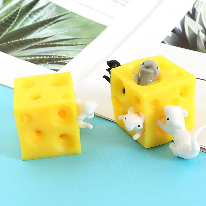 

Anti Stress Toy Squeeze Toys Mouse Cheese Stress Relief Toy Adult Unzip Toys Kid Mice Cheese Dealing With Stress Toy Party Gift
