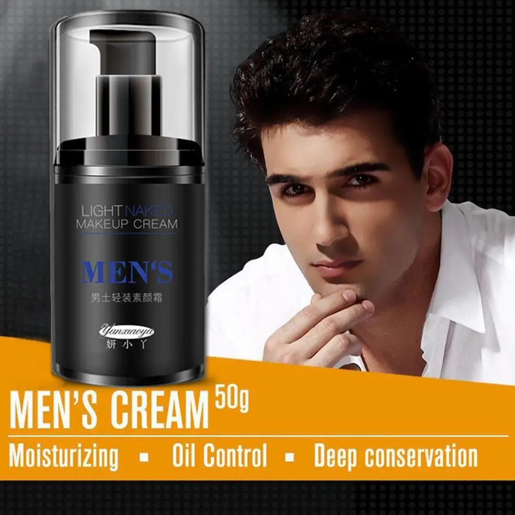 

Men's Improve Dullness Face Cream Concealer Bb Cream Men's Special Natural Color Light Makeup Foundation 50ml Make Up Products