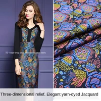 elegant three dimensional embossed yarn dyed jacquard dress fabric sewing fabric factory shop is not out of stock