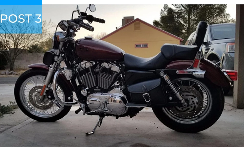 Мотоциклетная кожаная сумка для багажа, Боковая Сумка SWINGARM для Sportster XL 883 1200 Iron Dyna Softail Street Fat Bob FXFB