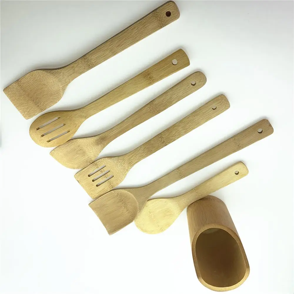 Деревянная бамбуковая лопатка деревянная с антипригарным покрытием Бамбуковая