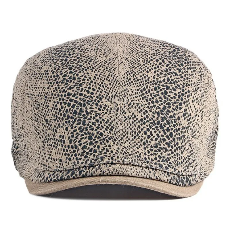 

SILOQIN Unisex Snake Skin Leopard Berets Novelty Women Beret Hat 2020 New Men's Cotton Brands Cap Adjustable Size Couple Hats